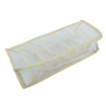 thumbnail image 4 of Caja de almacenamiento para armario de camisetas, leggings y jeans, organizador de cajones con cajas de ropa plegables y divisor de pantalones, beige, 7 rejillas, 4 of 8