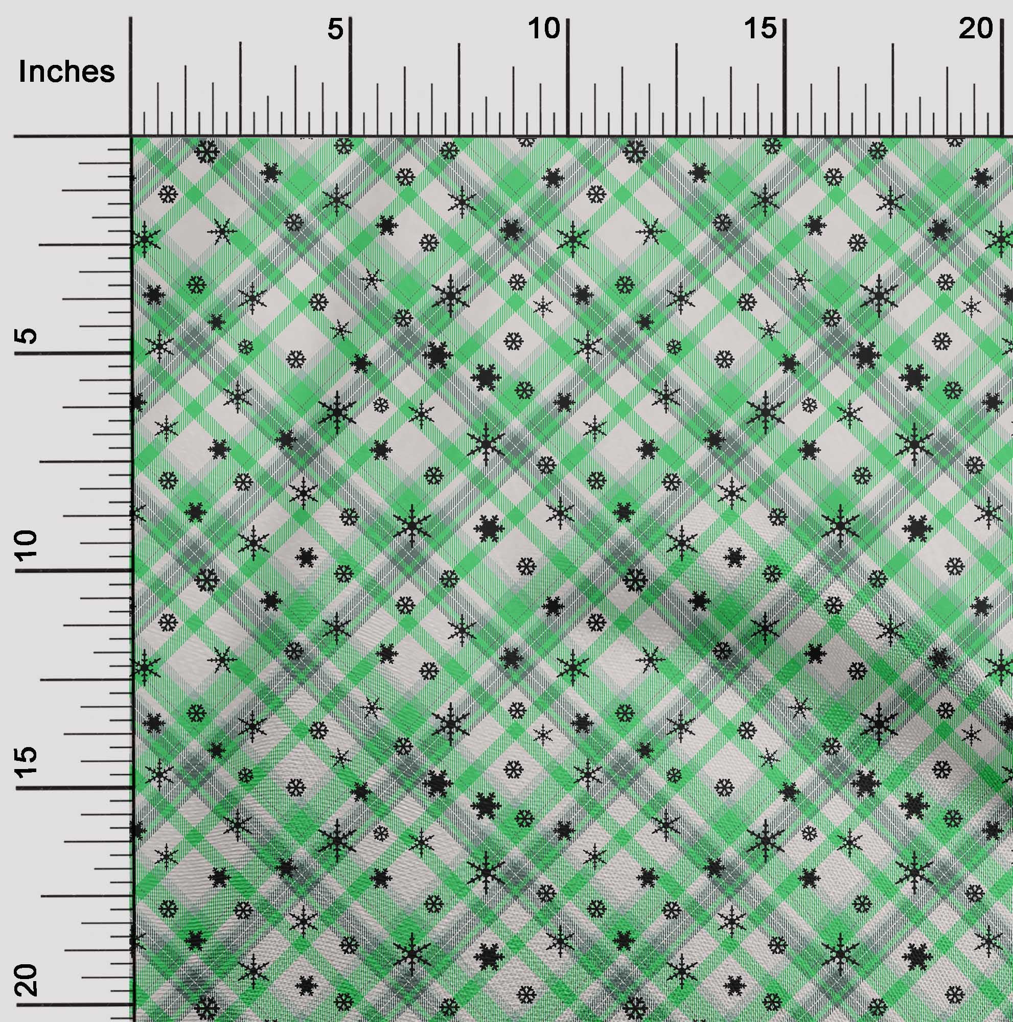 oneOone Cotton Cambric Green Fabric Christmas Diy Clothing Quilting Fabric Print Fabric By Yard 42 Inch Wide