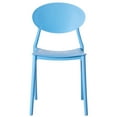 thumbnail image 2 of Modern Plastic Outdoor Dining Chair with Open Oval Back Design, 2 of 7