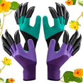 thumbnail image 1 of Guantes de jardín transpirables e impermeables con garras para plantar y otros trabajos de jardín, 1 of 5
