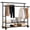 Black, variant on SUSUZI Heavy Duty Double Rod Clothes Rack with Wheels, Rolling Garment Rack with 2 Storage Shelves & 6 Hooks, 180LBS Metal Clothing Rack for Bedroom, Closet & Laundry Room, White