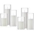 thumbnail image 1 of Set de decoración Shihanee Pillar Candles con jarrones cilíndricos de vidrio, 1 of 7