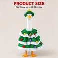 thumbnail image 2 of Porch Goose Outfits 2-Piece Christmas Tree Costume Set with Tiered Dress and Star Hat Fits 19 and 23 Inch Statues for Winter Holiday Front Porch Decor 2 Colors Available, 2 of 7