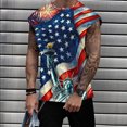thumbnail image 2 of Cmfcve Men's Independence Day Tank Top Sleeveless Round Neck Patriotic Vests Casual Printing Pullover Flag Tees, 2 of 5
