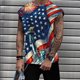 thumbnail image 1 of Camiseta sin mangas de cuello redondo para hombre, informal, a la moda, con estampado, sin mangas, deportiva, de poliéster, 1 of 5