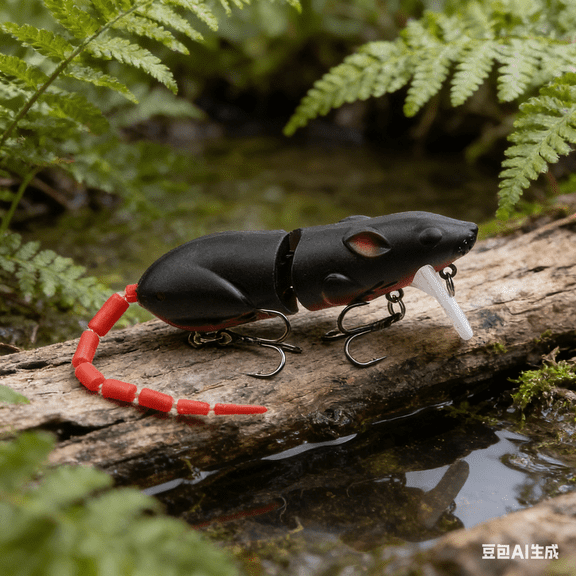 Bisitoy Topwater Mouse Fishing Lures, Jointed Mouse Swimbait for Versatile Fishing Techniques