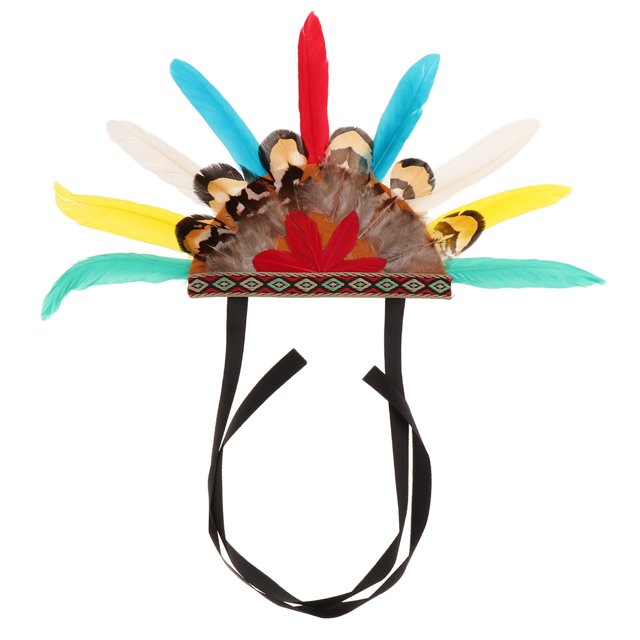 Sombrero Pequeñ Perros Con De Plu Indios Estilo Disfraz Sunnimix Gorra de sombrero de gato para mascotas