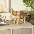 thumbnail image 2 of 9" x 11" Beige Polystone Elephant Sculpture, by DecMode, 2 of 8
