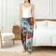 thumbnail image 4 of Fotbe Red Train Hot Air Balloon Pantalones de Pijama para Mujer, Pantalones de Dormir, Pantalones Pj con Cordón y Bolsillos-Small, 4 of 6