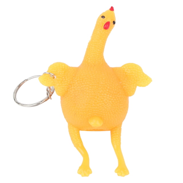 Llavero innovador Bling Bling con forma de pollo para aliviar el estrés juguete para apretar