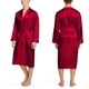 thumbnail image 4 of Bata tipo kimono de satén para hombre, bata de baño larga, pijama ligero de seda para dormir, con cinturón, tallas S a XXL, 4 of 6