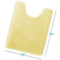 thumbnail image 5 of Nestl Contour Absorbent Memory Foam Bath Mat Set Bathroom Rug, Mellow Yellow, 24"x20", 5 of 7
