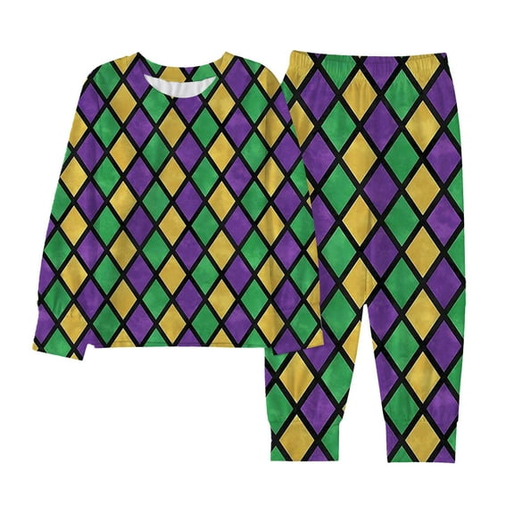 Tfken Girls Toddler Soft Outfit Sets Daily Wear Girls Tops With Pants Set Comfortable Fashion Plaid Long Sleeve Kids Stretch Outfit Size 3-4 Years