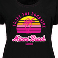 thumbnail image 4 of Inktastic Summer Enjoy the Sunshine Miami Beach Florida in Pink Women's Plus Size T-Shirt, 4 of 5