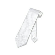 Vesuvio Napoli NeckTie WHITE Color Paisley Design Men's Neck Tie