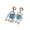 Royal Blue, variant on YIEMEEN Versatile Princess Cut Rhinestones Earrings Ideal For Office And Social Event