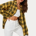 thumbnail image 3 of Flannel Plaid Shirts for Women Loose Fit Boyfriend Long Sleeve Button Down Shirt Casual Fall Blouse Jackets, 3 of 6