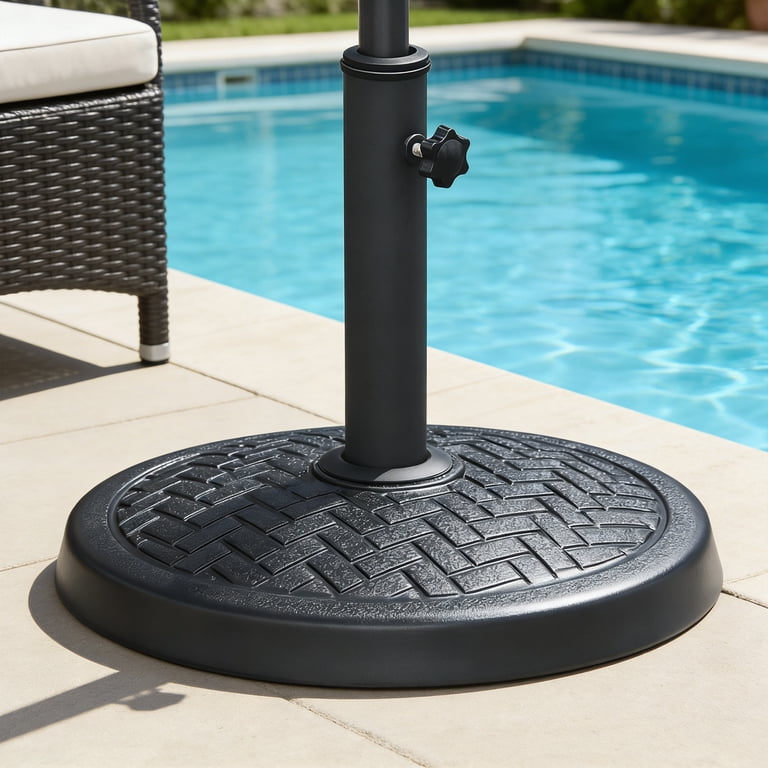 KOOL Compact Umbrella Base, 18 lbs, 16-Inch Round, Black photo 2