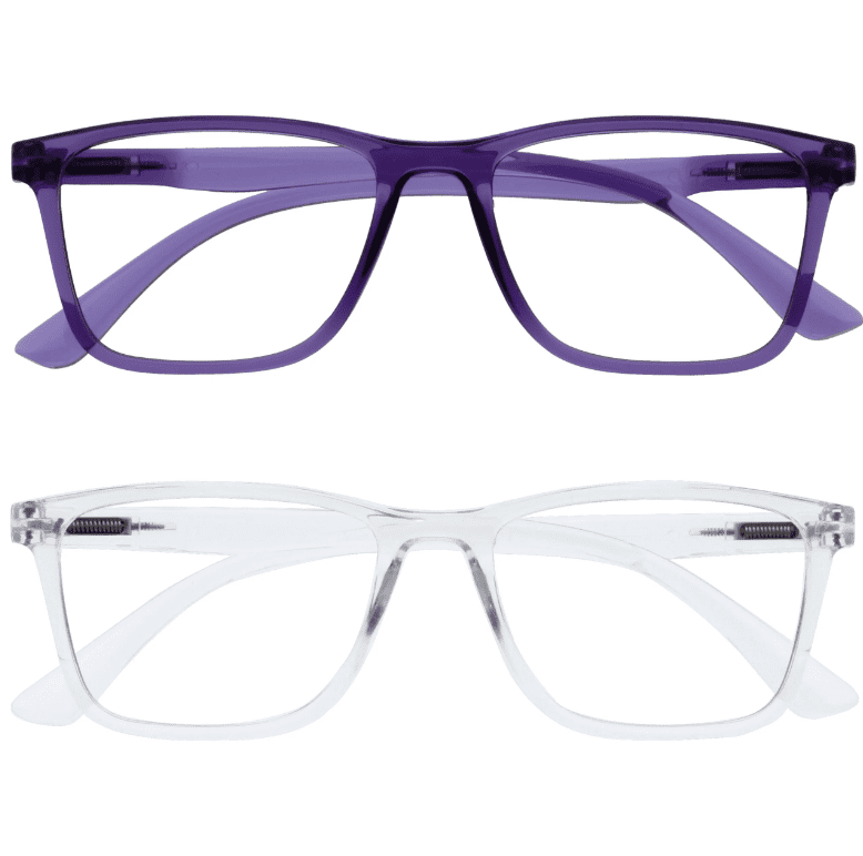 Purple / Clear - 2 Pairs