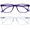 Purple / Clear - 2 Pairs, variant on OPULIZE NYX Blue Light Blocking Reading Glasses - Anti-Glare Computer & Gaming Eyewear - 2 Pack - UV & Eyestrain Protection - Rectangular Frame - Purple Clear - Mens Womens - + 3.00