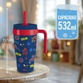 thumbnail image 2 of Magma Life Termo Acero Inoxidable para Niños Mini Flip 532 ml (18 oz), Doble Pared, Tapa Antiderrames con Popote, Mantiene Frío y Caliente, 2 of 6