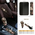 thumbnail image 4 of Yuyamidu Hedgehog Car Seat Covers Front Rear Full Set Pink Flower Steering Wheel Cover Seat Belt Pads Coasters Waste Bin Armrest Cover Cup Holders Rearview Mirror Cover Handbrake Cover Set, 14 PCS, 4 of 7