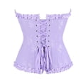 thumbnail image 3 of Grebrafan Bustier Corset Renaissance pour Femmes Violet Pâle m, 3 of 5