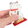 thumbnail image 6 of Jiyike 4 pcs Japanese Maneki Neko Fortune Cat Figurines Cute Fortune Cat Ceramic Figurine, 6 of 8