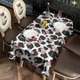 thumbnail image 3 of White Cow Black Spot Pattern Rectangle Tablecloth 60"x120",Waterproof Polyester Rectangle Table Cloth, Wipeable Spillproof Polyester Tablecloth for Dining, Camping, Indoor and Outdoor, 3 of 6