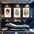 thumbnail image 2 of Set of 3 Decorative Prints, 2D Unframed Canvas Art, Vintage Plant Print Trio, Large French Poster Wall Art., 2 of 4