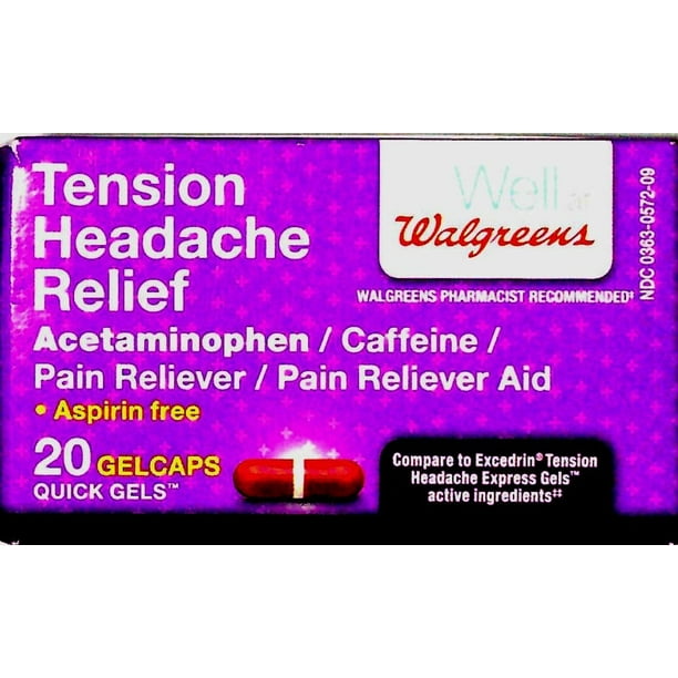 Tension Headache Quick Gels 20 Ea Walgreens Tension Headache Quick Gels By Walgreens Walmart Com Walmart Com