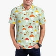 thumbnail image 5 of Wukai Mushroom Bee Men’s Polo Shirts,Quick-Dry Athletic Shirt,Classic Fit Shirts-Small, 5 of 8