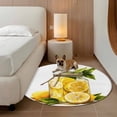 thumbnail image 2 of Summer Yellow Lemons Round Area&nbsp;Rug 3ft Fruits in Bottle Hand Painted Non-Slip&nbsp;Washable Circle Rugs Soft Felt Indoor Floor Mat for Bedroom Kitchen Living Room Bathroom, 2 of 9