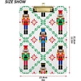thumbnail image 3 of FMSHPON Christmas Nutcrackers Green Pattern Clipboard Hardboard Wood Nursing Clip Board and Pull for Standard A4 Letter 13x9 inches, 3 of 5