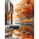 thumbnail image 1 of Qisvanset Framed Canvas Wall Art 12x16 Inch Watercolor Fall Scenery Hangable Nature Canvas Art, 1 of 5