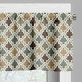 thumbnail image 3 of Ambesonne Geometric Valance Pack of 2, Eastern Look Mosaic Tile, 54"X12", Tan Brown Sage Green, 3 of 5