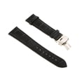 thumbnail image 4 of facefd Leather Watch Band Butterfly Deployment Clasp Buckle Black 22mm, 4 of 8