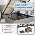 thumbnail image 6 of Allewie Full Size Lift Up Platform Storage Bed Frame with Channel Wingback Headboard, Light Grey, 6 of 12