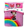 thumbnail image 5 of Sunny Side Up Disney Minnie Mouse Rainbow Dots 5 Piece Twin Size Bed Set with Sham, 5 of 6