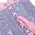 thumbnail image 6 of Corset Top Bustiers for Women Lace Up Ovebust Victorian Corset Plus Size Vintage Corsets Blue M, 6 of 6