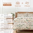thumbnail image 6 of 3 Piece Pastoral Botanical Duvet Cover Set Full Size,Microfiber Comforter/Quilt Cover with Corner Ties and 2 Pillowcases,Vintage Mushroom Spring Summer Flowers All Season Bedding with Zipper Closure, 6 of 8