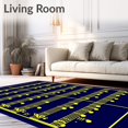thumbnail image 2 of ODIKA 5'x7' Machine Washable Non-Slip Area Rug, Rhythmic Beat Notation Teaching with Learning High Traffic Rug with Pad, Yellow, 693731, 2 of 8