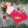 thumbnail image 7 of SKYSONIC Strawberry Christmas Stocking Personalized Large Candy Stocking Hanging Gift Xmas Stockings Decoration for Family Holiday Party Ornaments Decor Fireplace, 7 of 7