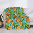 thumbnail image 3 of Fotbe Pineapple Manta de Franela con Estampado, Manta Ultrasuave para Cama, Sofá, Auto, Hipoalergénica y Antibolitas-80"x60", 3 of 6