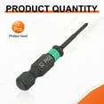 thumbnail image 3 of Uxcell #00 Impact Phillips Screwdriver Bit PH00 1/4" Hex Shank 2" (50mm) Length 0.08" Rod Magnetic Cross Head Drill Bits S2 Steel Industrial Screw Driver for Impact Power Drivers, 3 of 7