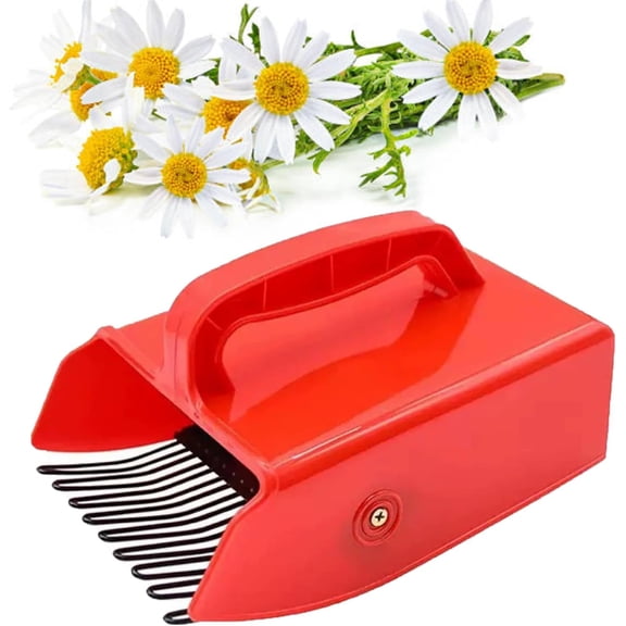 Chamomile Harvester & Berry Picker with Metal Comb - Ergonomic Hand Tool for Blueberry Raspberry Harvesting