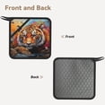 thumbnail image 2 of Sikiie Colorful Plant Tiger Pot Holders Kitchen Insulation Mats Heat Resistant Pot-Holder Oven Anti-Scald Pads for Cooking Baking, 7.1*7.1inch, 2 of 8