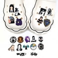 thumbnail image 2 of 20 3D clog sandal ornaments (Wednesday Addams), shoe charms, 2 of 5
