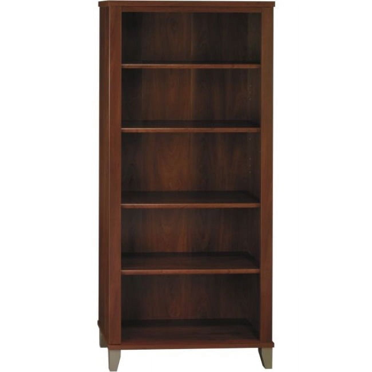 Bush Furniture Somerset 5 Shelf Tall Bookcase in Hansen Cherry Finish