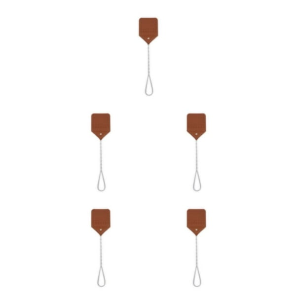 Yuarrent El matamoscas ligero de cuero de PU con colgante para el alambre de hierro de almacenamiento es resistente y duradero matamoscas Type2 NO2